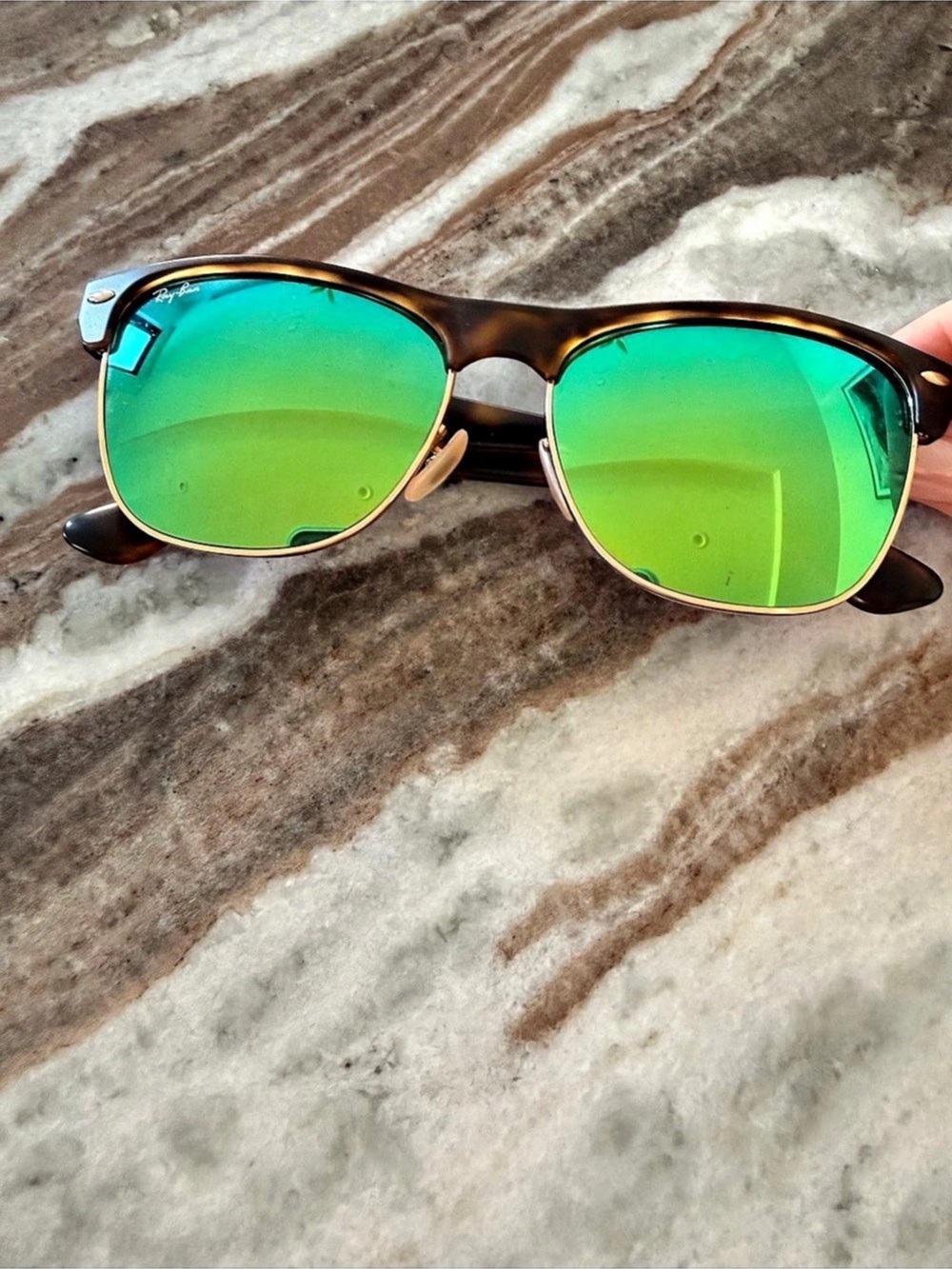 Ray-Ban RB 4165 Tortoiseshell brown with Green Lens Sunglasses